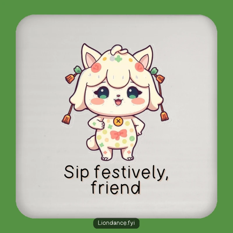 Funny Festive Character Coaster - Protect Surfaces with Holiday Pride