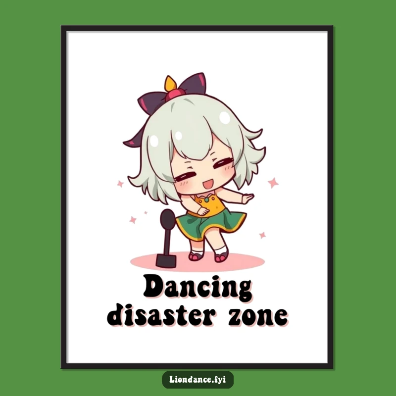 Funny Tripping Dancer Poster: Hilarious Dance Fail Wall Art, Unique Funny Gift Decor