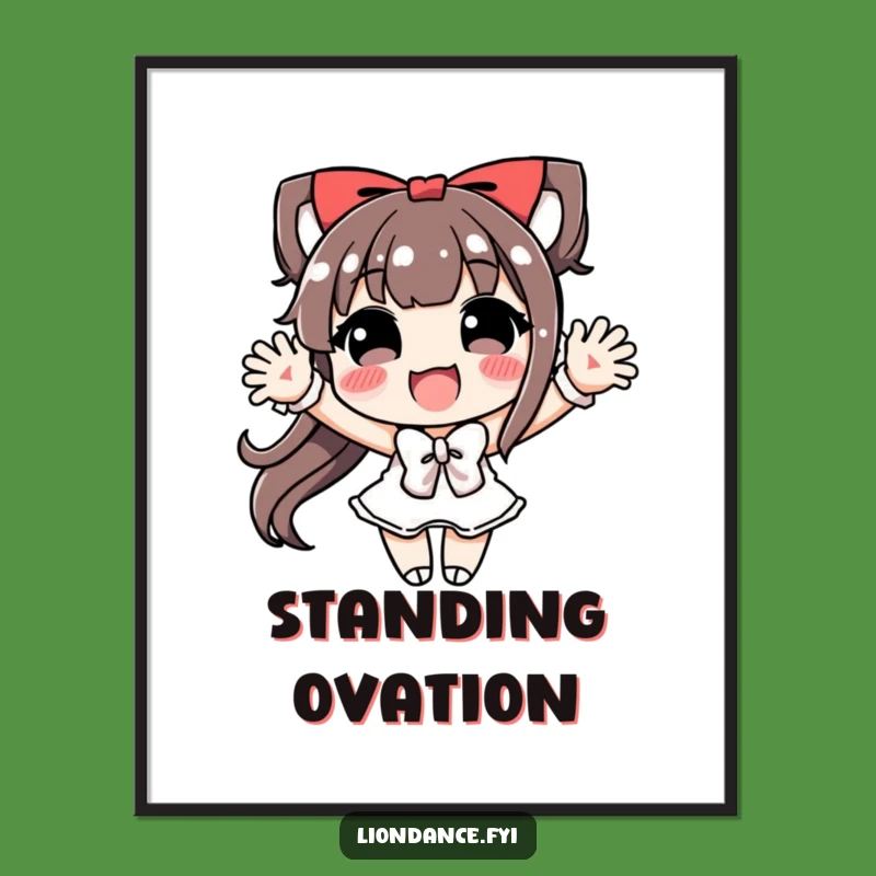 Funny Joyful Bow Poster - Humorous Art Gift for Theatrical & Gracious Spaces