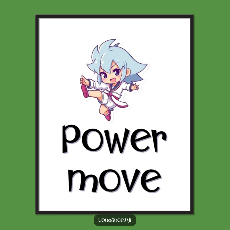 Funny Kicking Character Poster: Decorate With Action And Humor