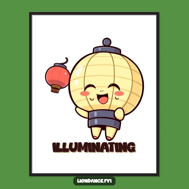 Funny Lantern Bobbing Poster: Illuminate Your Space with Gentle Cheer