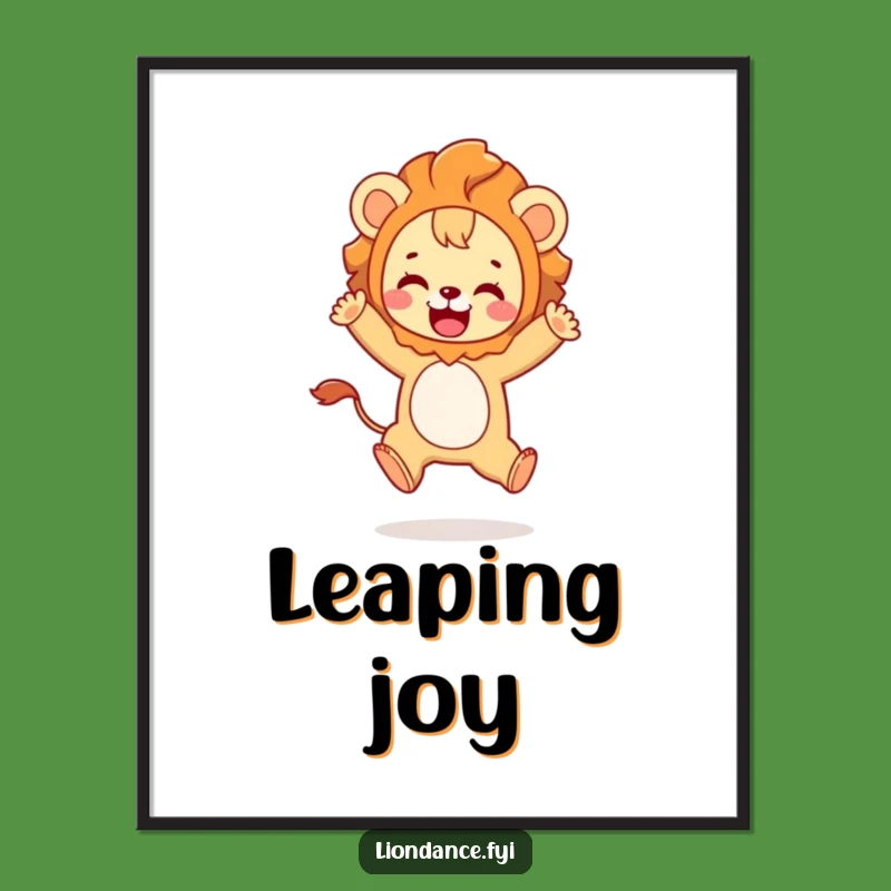 Funny Lion Costume Poster - Decorate With Playful Joy - Perfect Funny Gift
