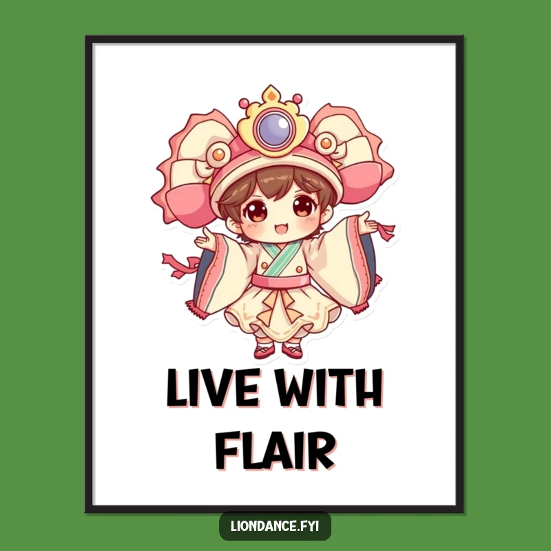Funny Dancer Character Poster - Cheerful Flair Costume Wall Art Gift