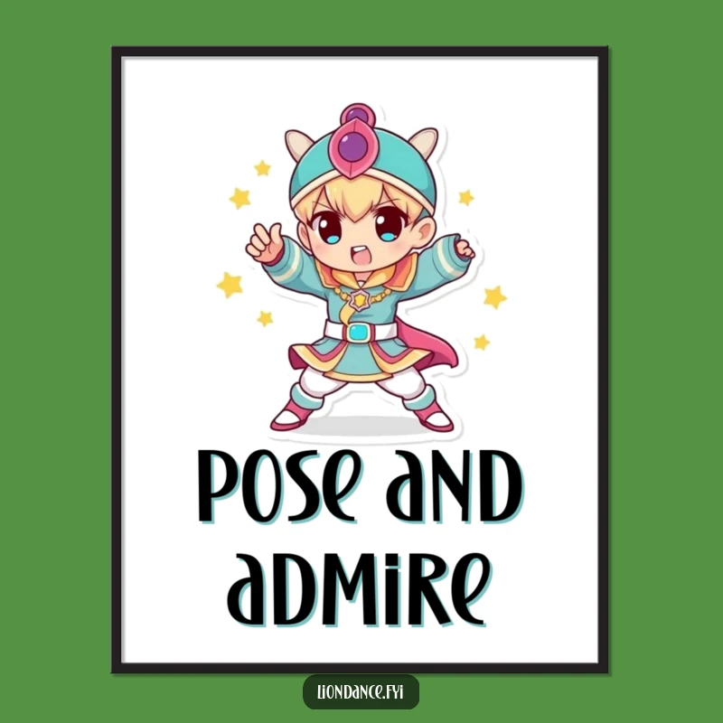 Funny Costume Poster: Dynamic Pose Art, Add Flair - Funny Gift!