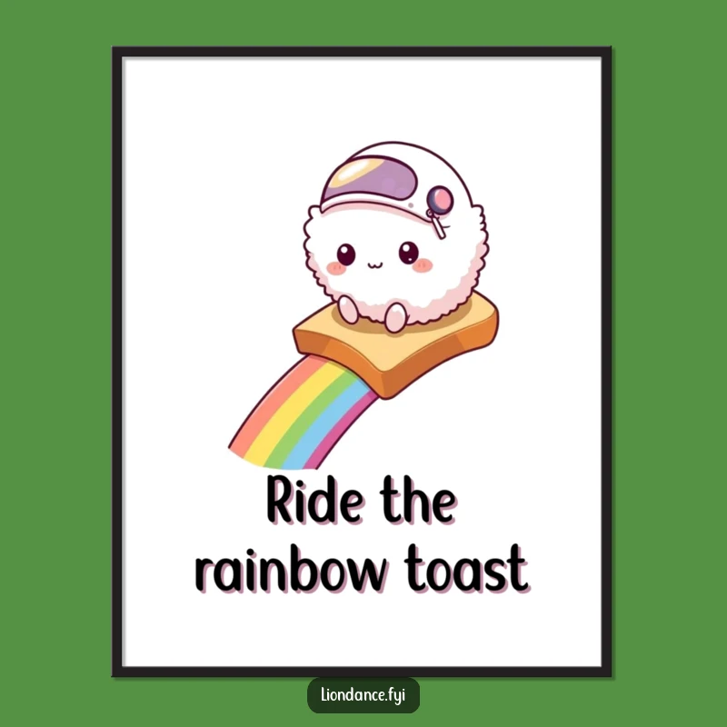Funny Rainbow Toast Poster - Whimsical Wall Art & Hilarious Magical Decor