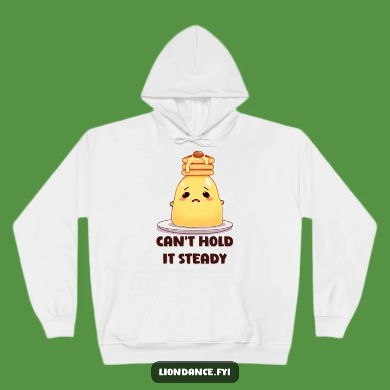 Funny Jelly Pancake Hoodie: Cozy Bewildered Blob, Ultimate Funny Gift for Chilly Mornings!