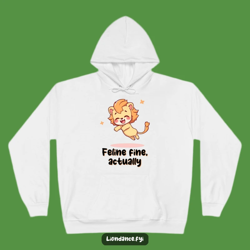 Cozy Funny Lion Tail Hoodie: Warm & Hilarious Tumbling Character, Perfect Funny Gift!