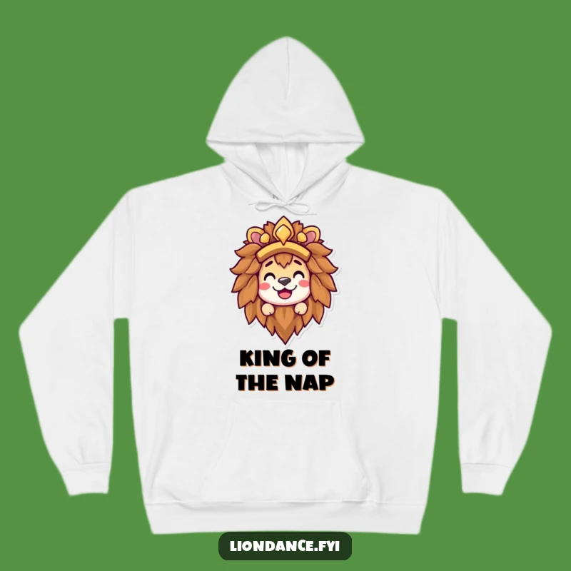 Funny Lion Headdress Grin Hoodie - Happy Character Peek Cozy Gift