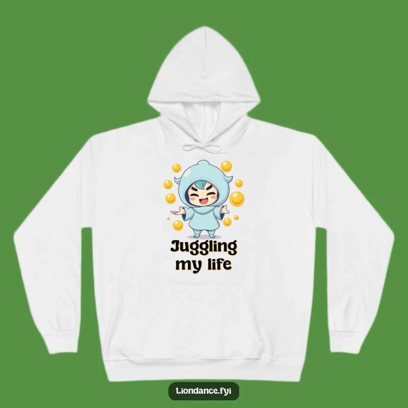 Cozy Funny Juggler Hoodie - Keep Warm with Mischief & Gold