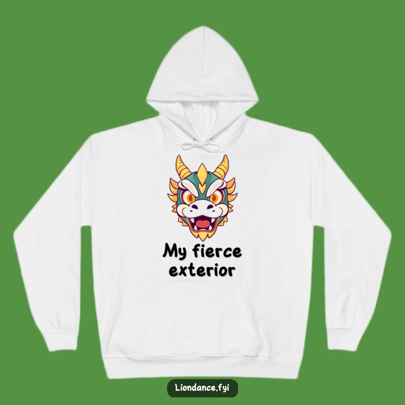 Funny Dragon Mask Hoodie: Glowing Eyes Roar, Your Cozy Fierce Apparel