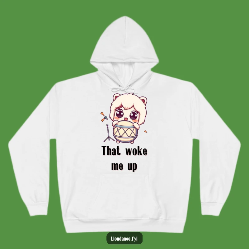 Funny Surprised Drum Reaction Hoodie - Cozy Humorous Gift for Sensitive Souls