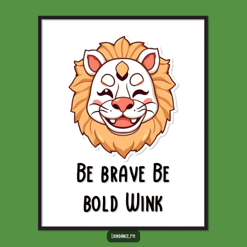 Free Printable Wall Art: Winking Lion Mask Funny Humorous Downloadable Decor