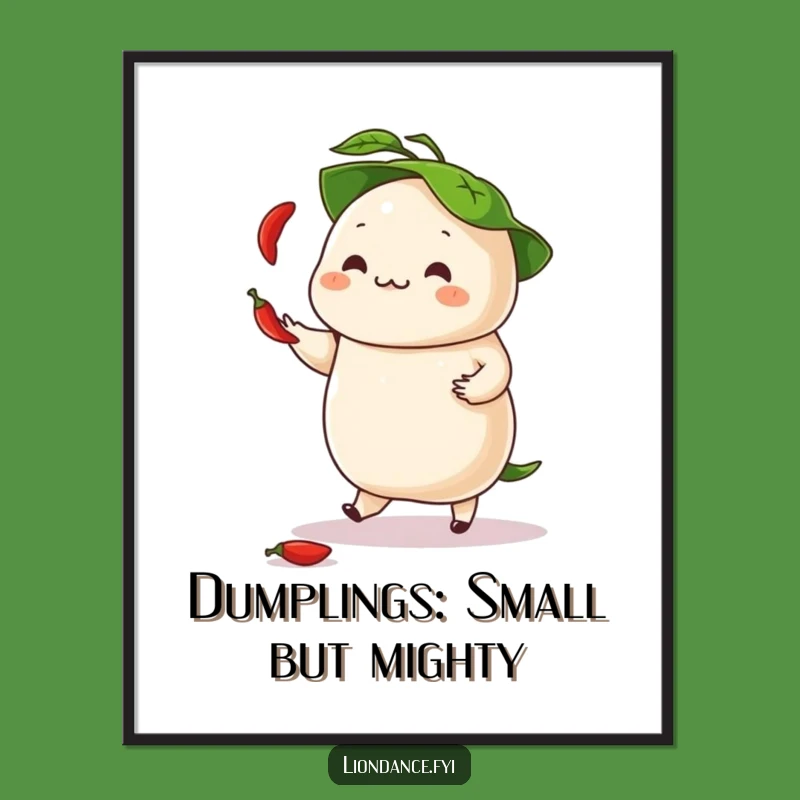 Free Printable Wall Art: Dumpling Chili Juggler Downloadable Decor