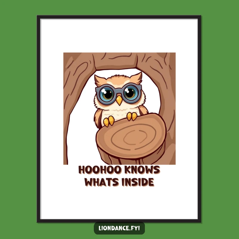 Free Printable Wall Art: Comical Owl Binoculars Funny Downloadable Art