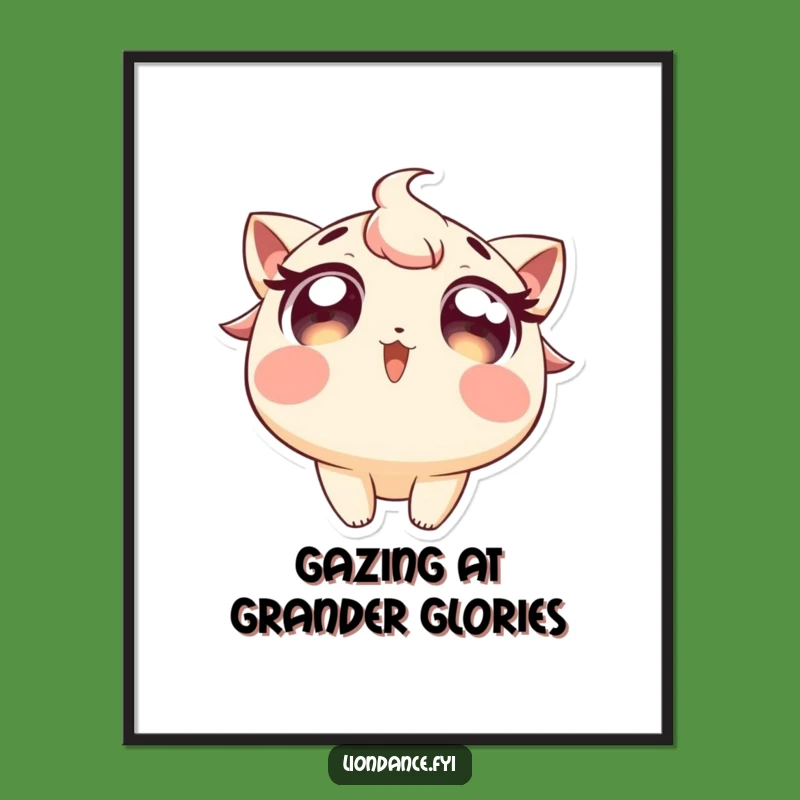 Free Printable Wall Art: Excited Eyes Character Funny Downloadable Art for Wonder-Filled Spaces