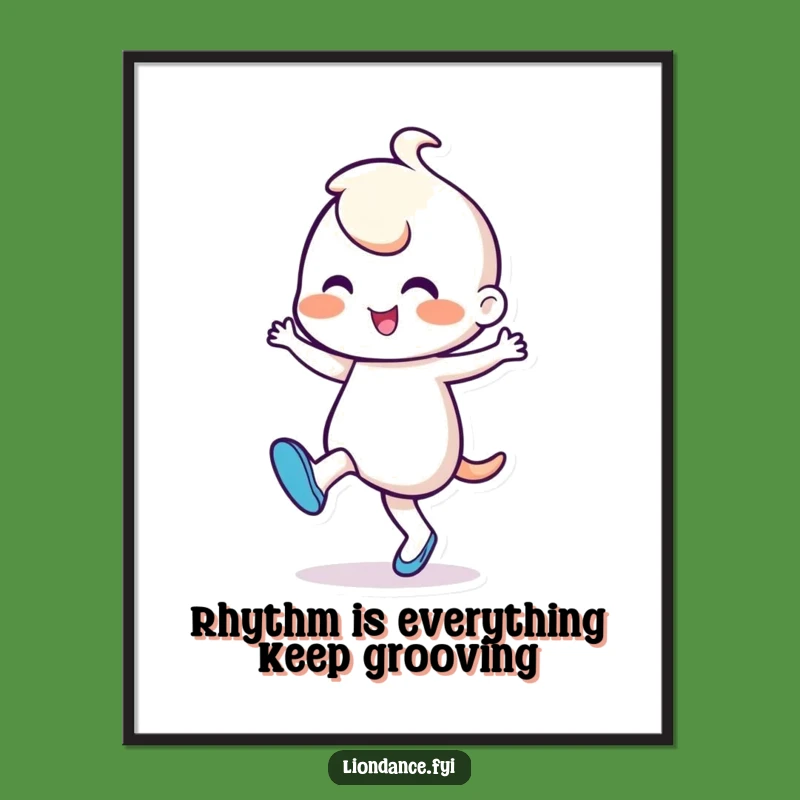 Free Printable Wall Art: Funny Dancing Character, Rhythmic Foot Tap, Humorous Downloadable Art