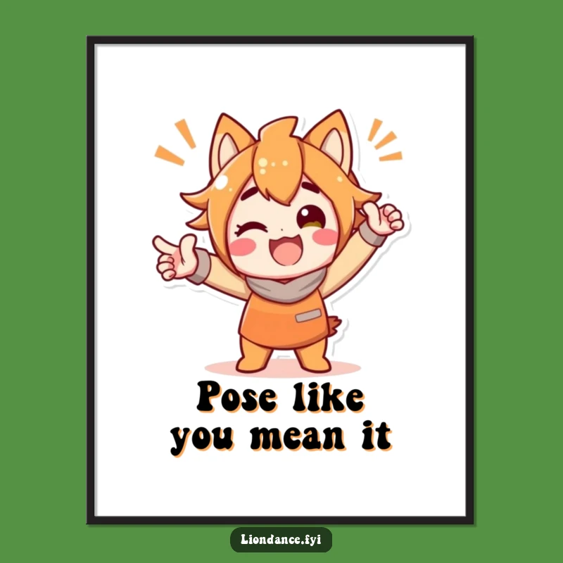 Funny Free Printable Wall Art: Bold Pose Character - Humorous Downloadable Decor