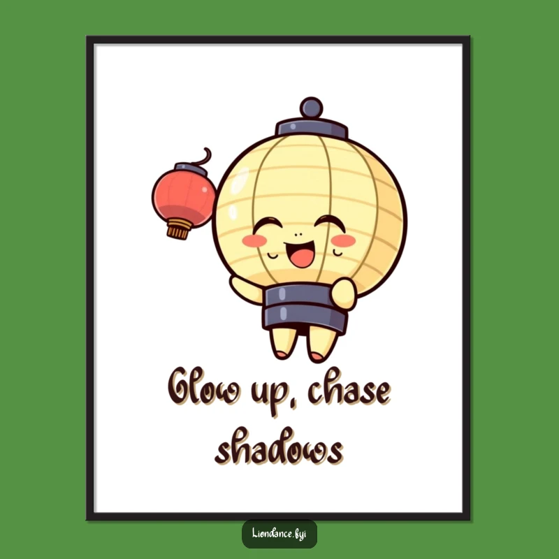 Free Printable Wall Art: Happy Lantern Character, Funny Downloadable Art for Cozy Spaces