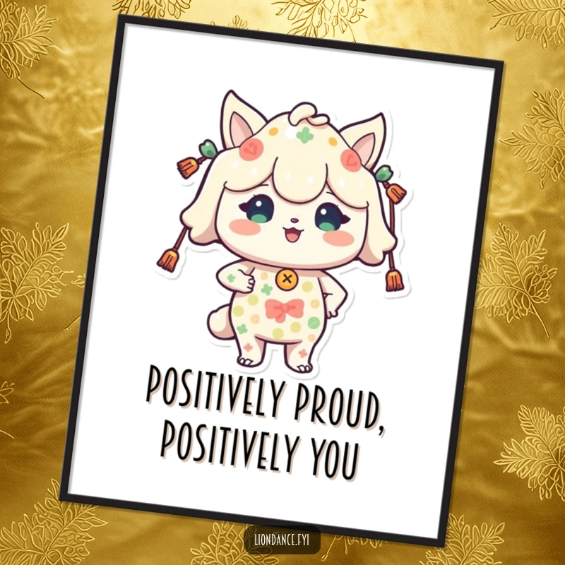 Funny Free Printable Wall Art: A proud character, dressed in festive patterns, stands confidently, adding a touch of whimsy to any room.