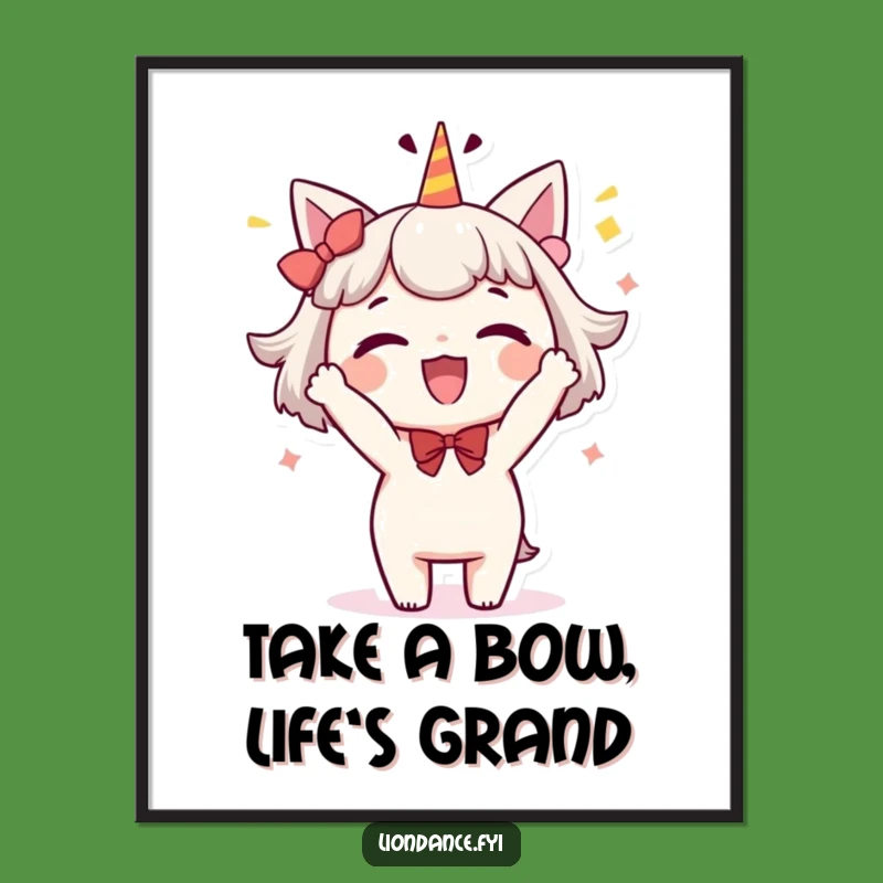 Funny Free Printable Bowing Character Wall Art: Whimsical, Downloadable Decor