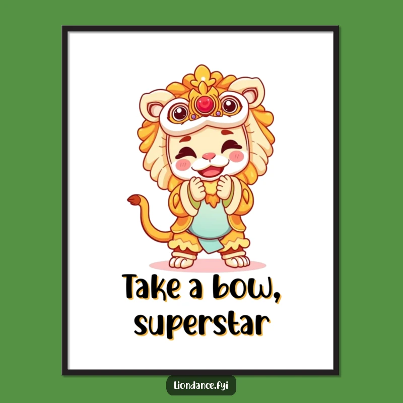 Free Printable Wall Art: Lion Performer Bowing Majestic Decor Downloadable Art