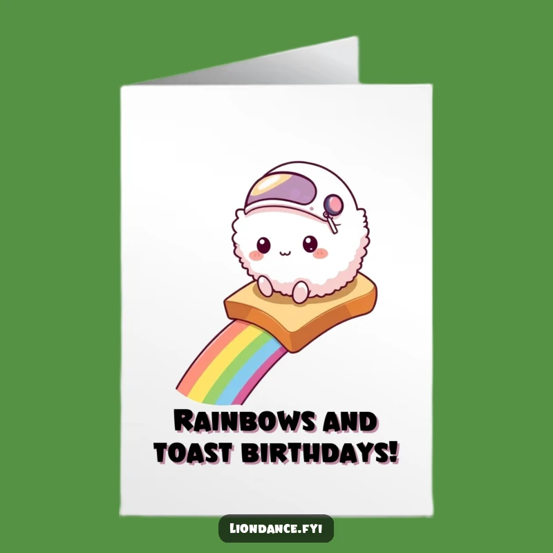 Free Printable Birthday Card: Toast Rainbow Ride Fun Downloadable Gift