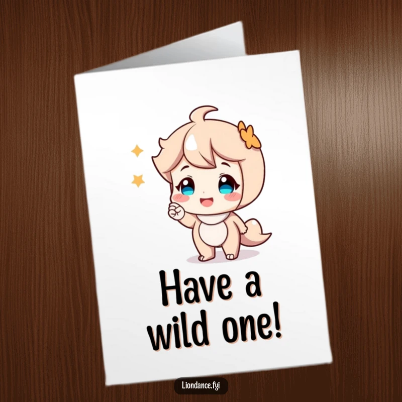 Funny Free Printable Birthday Card: Smiling character gives a friendly nod to onlookers, spreading good vibes.