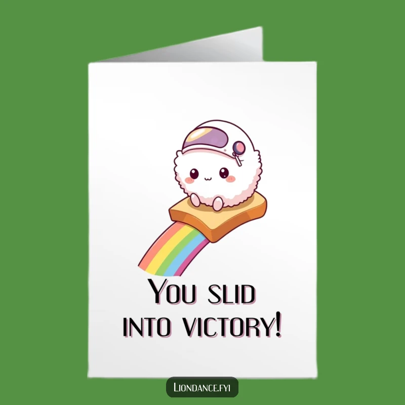 Free Printable Congrats Card: Toast Rainbow Success Downloadable Gift