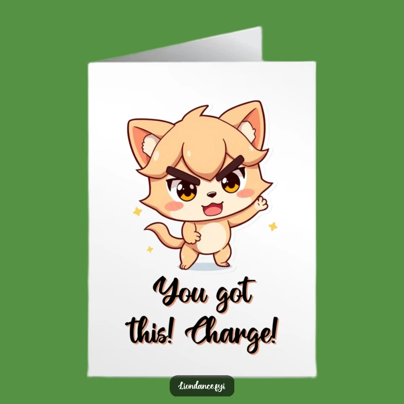 Free Printable Congratulations Card: Determined Playful Character Funny Downloadable Gift