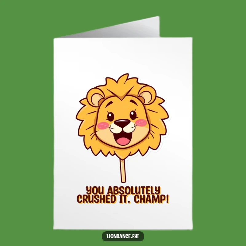Free Printable Lion Card: Celebrate Success with a Roaring Congratulations