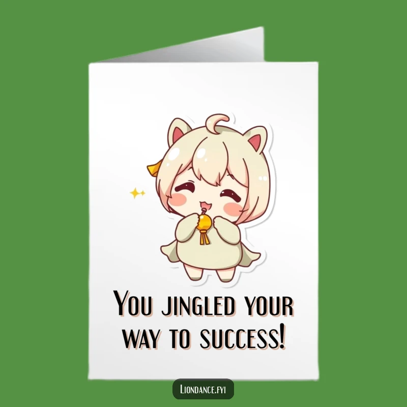 Free Printable Congrats Card: Jester Shakes Toy for Funny Celebration, Downloadable