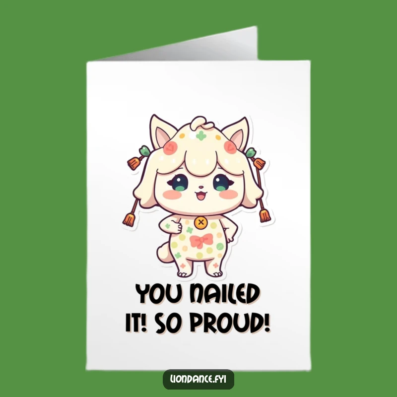 Free Printable Congratulations Card: Proud Festive Character Funny Downloadable Gift