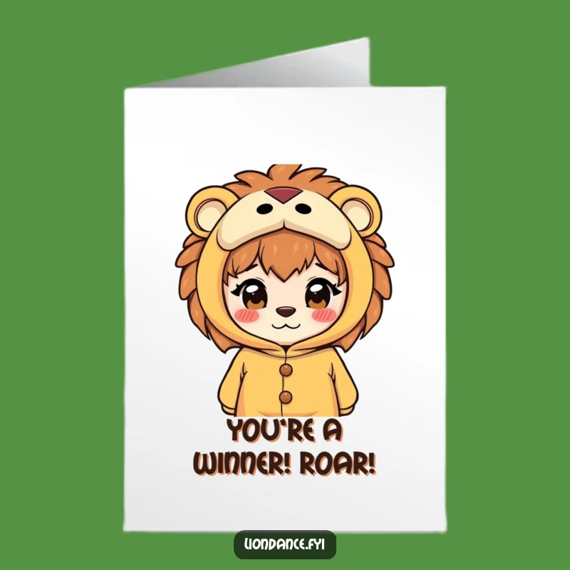 Free Printable Congrats Card: Peek-a-Boo Lion, Perfect Downloadable Gift