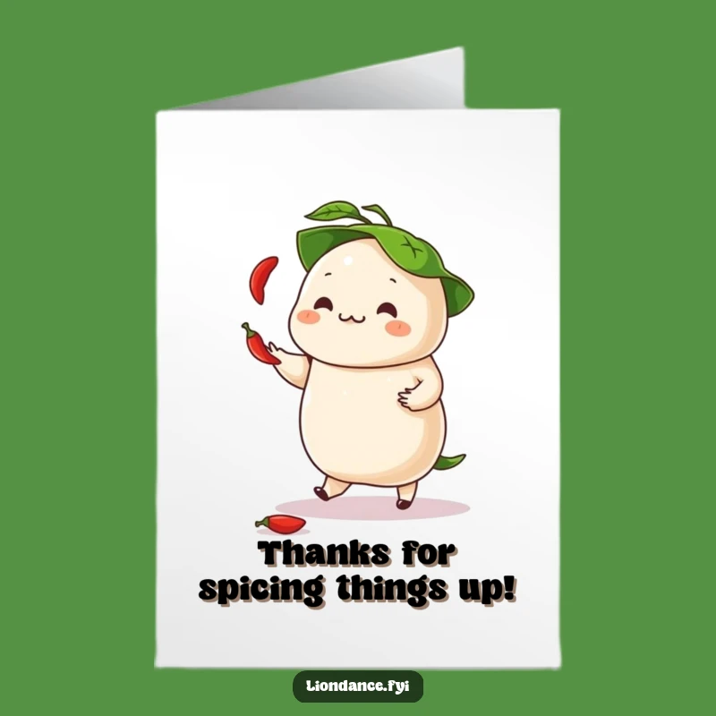 Free Printable Thank You Card: Dumpling Chili Gratitude Downloadable Gift