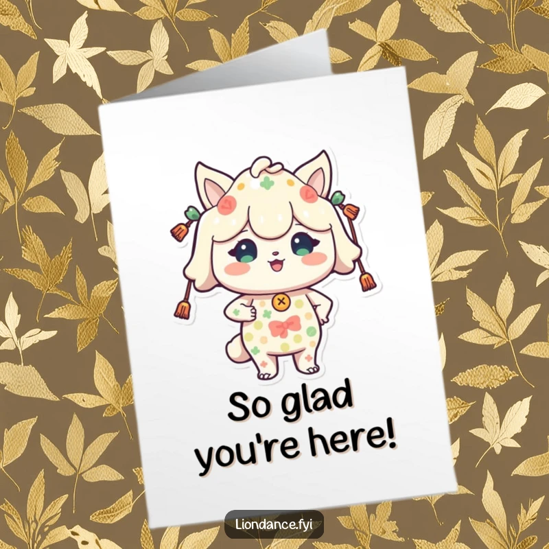 Funny Free Printable Thank You Card: A proud character in festive patterns offers heartfelt thanks, perfect for showing appreciation.