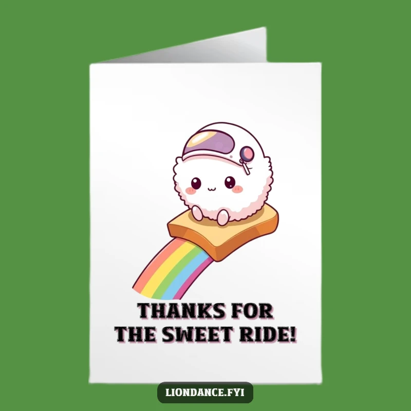 Free Printable Thank You Card: Toast Rainbow Gratitude Downloadable Gift