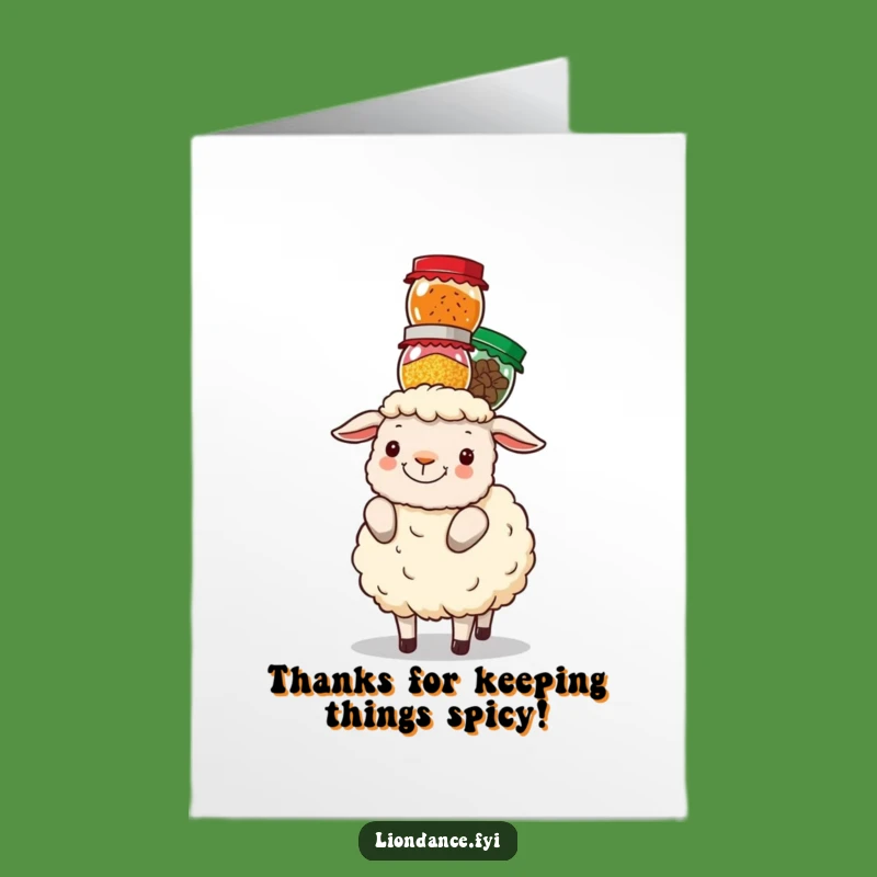 Free Printable Thank You Card: Sheep's Spice Balance Gratitude Gift