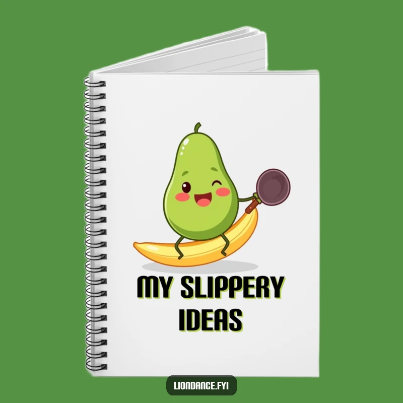 Funny Avocado Slip Notebook: Wok Action Journal for Hilarious Notes Gift