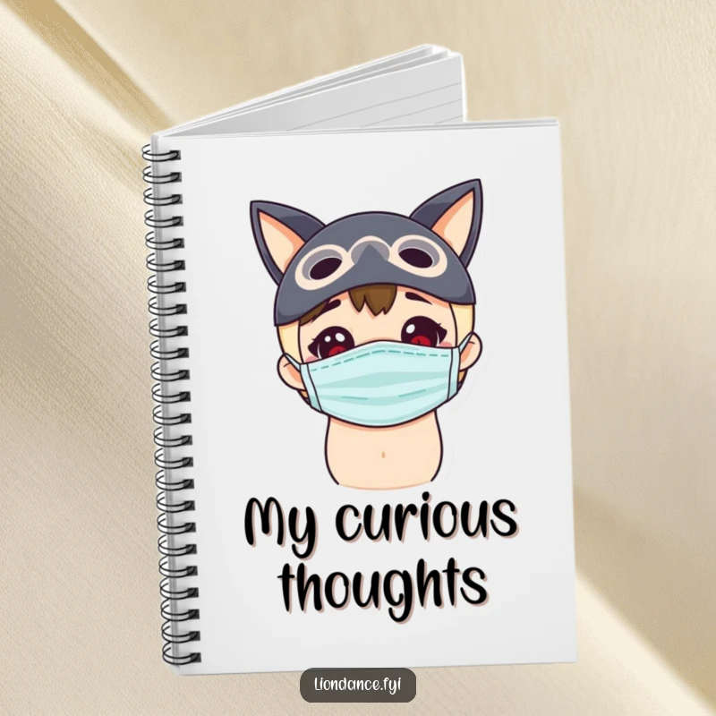 Funny curiosity notebook featuring a delighted character peeking curiously, ideal for journaling secrets and ideas.