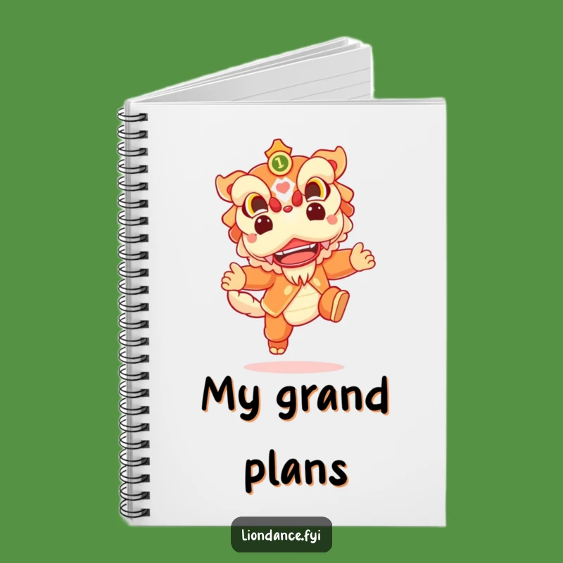 Funny Lion Dance Notebook: Cheerful Leaping Character, Journaling Funny Gift!