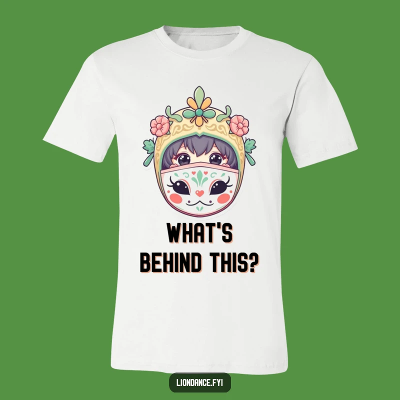 Funny Masked Character Tee: Curious Peek for a Stylish, Humorous Look!