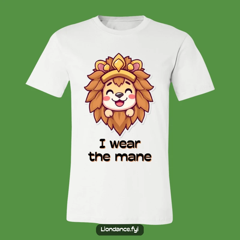 Funny Lion Headdress Grin T-Shirt - Happy Character Peek T-Shirt Gift
