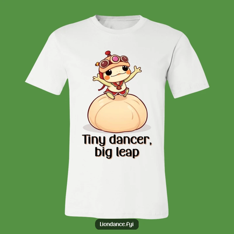 Funny Frog Lion Dance T-Shirt: Hilarious Leap Over Dumpling Tee for Gift Giving