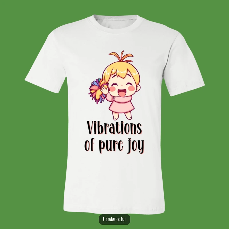 Funny Pom-Pom Enthusiast T-Shirt: Cheerful Character Tee, Vibrant Funny Gift