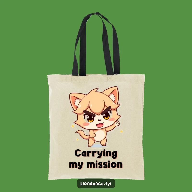 Funny Action Tote Bag - Carry Your Determination Playfully