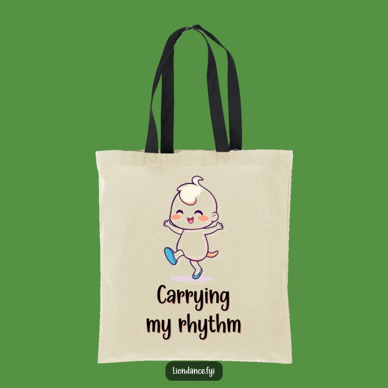 Funny Dancing Character Tote Bag: Cheerful Rhythmic Dancer's Stylish and Funny Gift