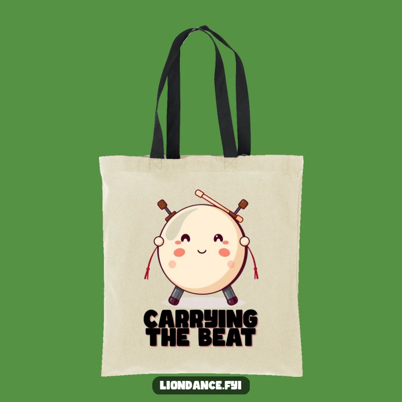 Funny Gong Mallet Tote Bag - Carry Your Music and Humor