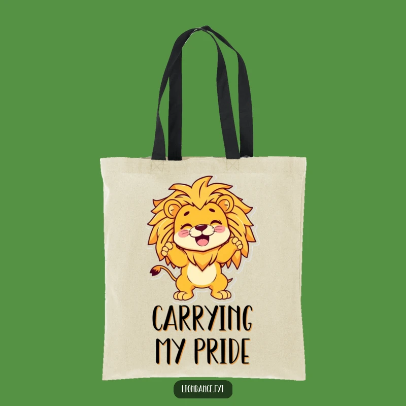 Funny Giggling Character Lion Tote Bag - Practical & Humorous Gift