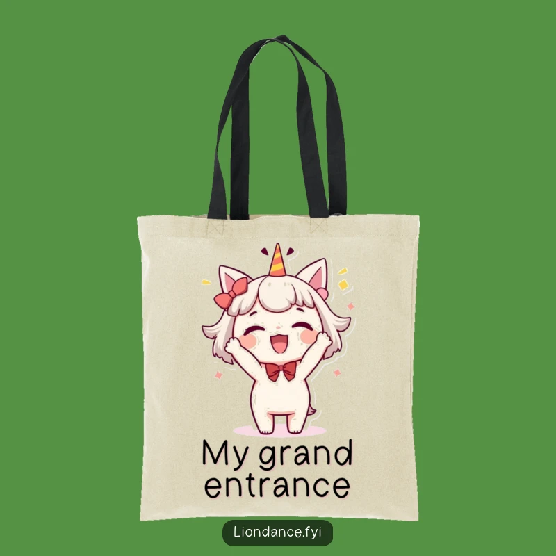 Funny Bowing Character Tote: Carry Your Style with Whimsical Flair!